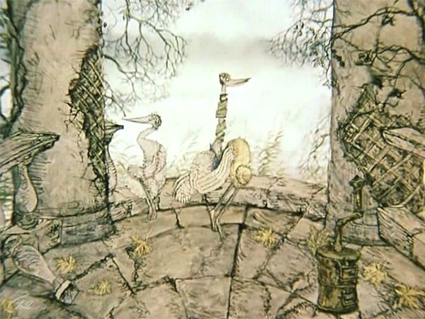 Цапля и журавль