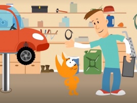 Котенок и волшебный гараж