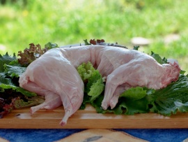 Оленина и крольчатина с овощами на гриле